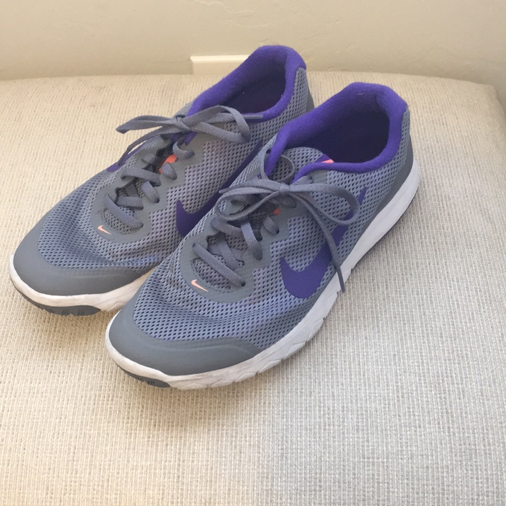 Grey and purple nikes